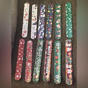 48Pcs Christmas Party Favors Slap Bracelets Wristbands